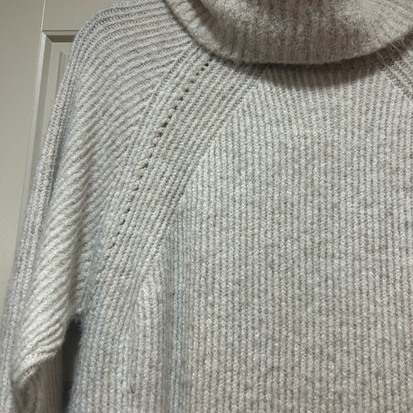 Topshop sweater dress turtleneck medium in oat - Picture 3 of 11